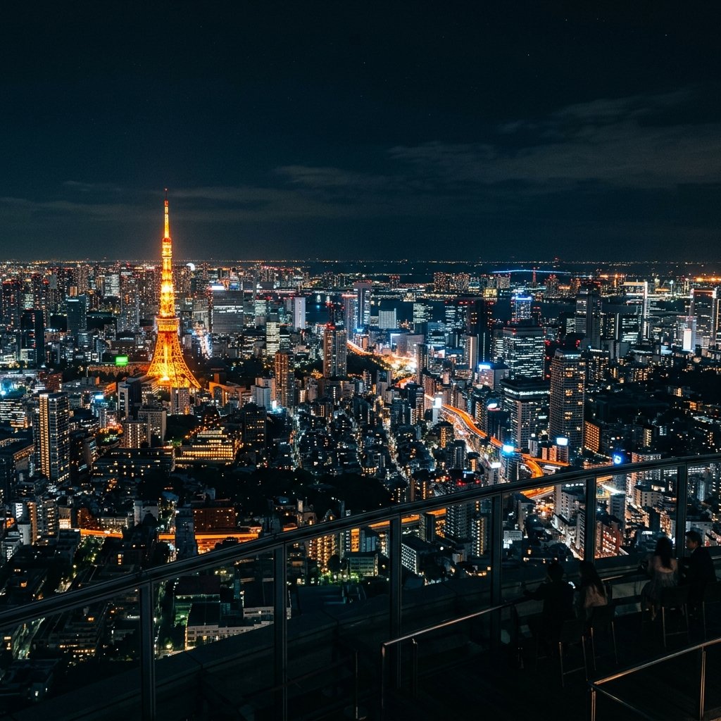 Tokyo night skyline